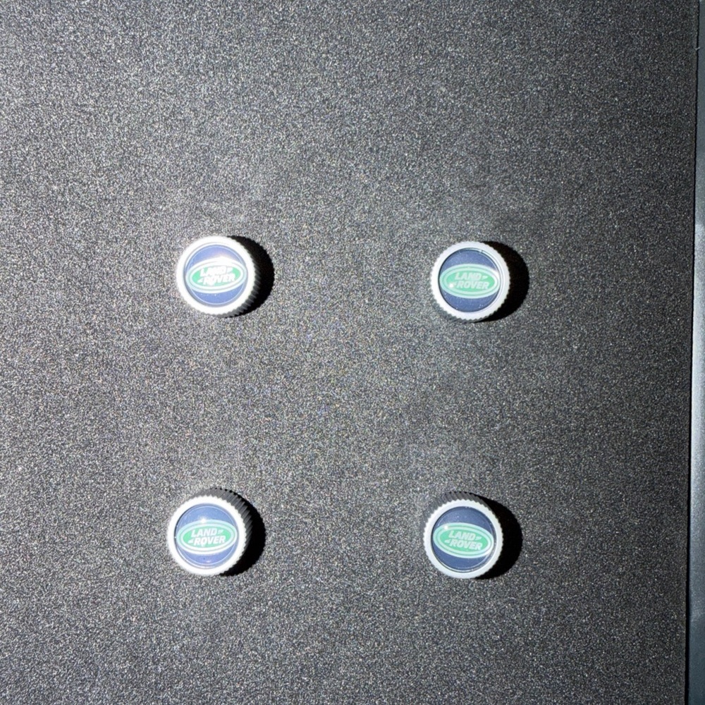Land Rover OEM Tire Valve Stem Caps With Case And Pamphlets RARE!